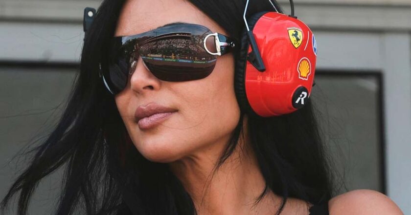 Kim Kardashian comparte foto con su novio Lewis Hamilton y su hija Chicago